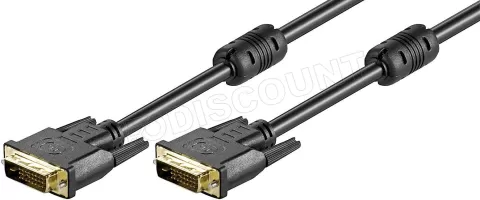 Photo de Cable DVI-D Dual Link Goobay 1,80m M/M (Noir)