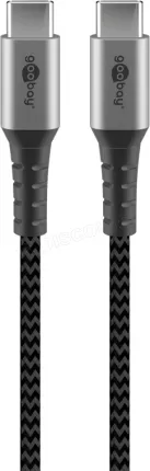 Photo de Cable Goobay USB 3.0 Type C MM 1m (Gris)