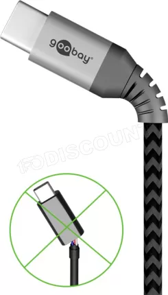 Photo de Cable Goobay USB 3.0 Type C MM 1m (Gris)