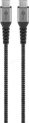 Photo de Cable Goobay USB 3.0 Type C MM 2m (Gris)