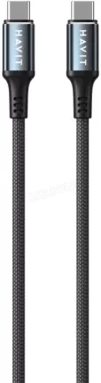 Photo de Câble Havit CB6310 USB-C 1m M/M 60W (Noir)