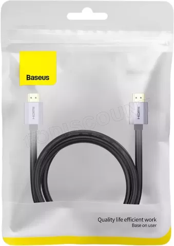 Photo de Câble HDMI 2.0 Baseus 2m M/M (Gris/Noir)