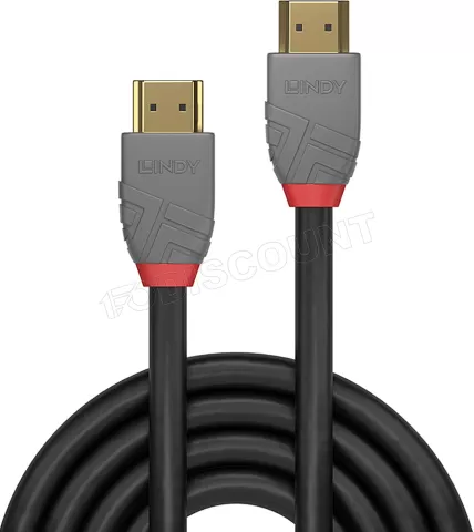 Photo de Cable HDMI 2.0 Lindy 1m M/M (Gris)