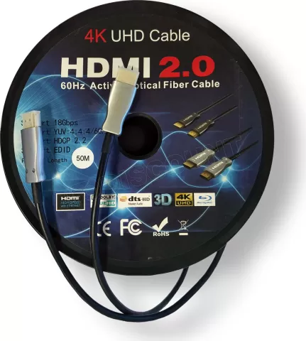 Photo de Câble HDMI 2.0 MCL-Samar 50m unidirectionnel par fibre optique