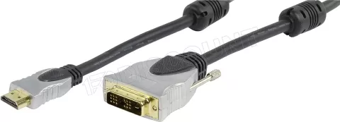Photo de Cable HDMI HQ vers DVI-D 15m M/M (Gris)
