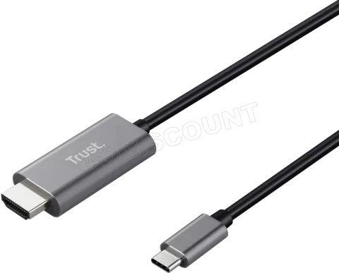 Photo de Cable HDMI Trust Calyx vers USB-C 1.8m (Noir)
