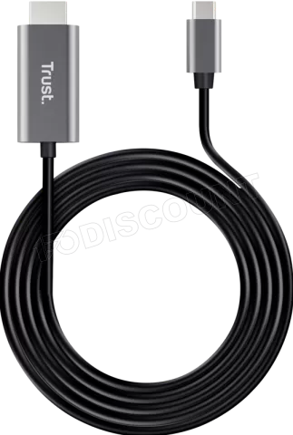 Photo de Cable HDMI Trust Calyx vers USB-C 1.8m (Noir)