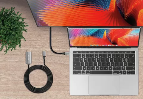 Photo de Cable HDMI Trust Calyx vers USB-C 1.8m (Noir)