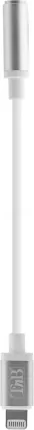 Photo de Cable Lightning T'nB vers Jack audio 3,5mm M/F 15cm (Argent)