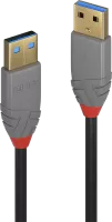 Photo de Cable Lindy Anthra Line USB 3.2 vers USB-A M/M 3m (Gris)