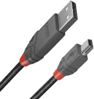 Photo de Câble Lindy USB 2.0 type A - Mini B M/M 1m (Gris)