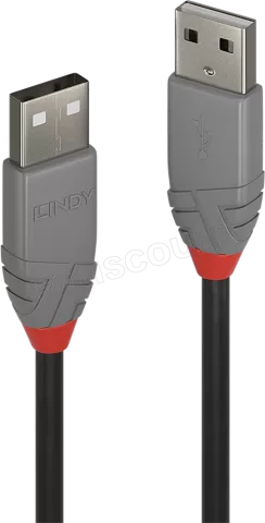 Photo de Cable Lindy USB 2.0 type A M/M 5m (Gris)