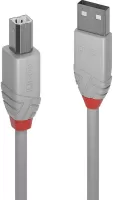 Photo de Cable Lindy USB 2.0 vers type B M/M 2m (Gris)