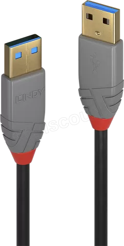 Photo de Cable Lindy USB 3.0 type A 1m (Noir/Gris)