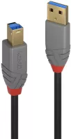 Photo de Cable Lindy USB 3.0 type A - B M/M 3m (Gris/Noir)