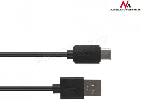 Photo de Cable Maclean USB 2.0 Type A - C 1m MM (Noir)