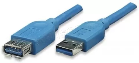 Photo de Cable Maclean USB 3.0 Type A 3m MF (Bleu)