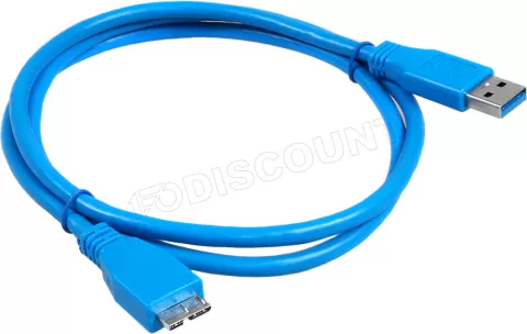 Photo de Cable Maclean USB 3.0 Type A - Micro B 0,5m MM (Bleu)