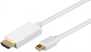 Photo de Câble Mini DisplayPort vers HDMI Goobay 2m M/M (Blanc)