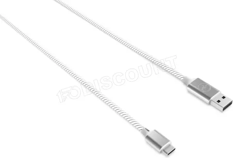 Photo de Cable Mobility Lab LED USB 2.0 type A - type C M/M 1m (Blanc)