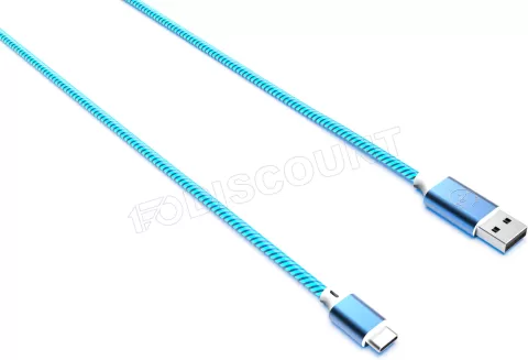 Photo de Cable Mobility Lab LED USB 2.0 type A - type C M/M 1m (Bleu)