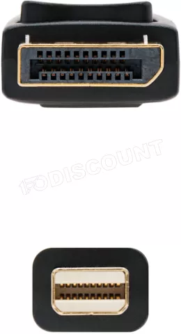 Photo de Cable Nanocable Mini DisplayPort vers DisplayPort M/M 2m (Noir)