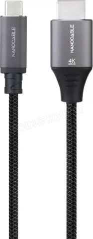 Photo de Cable Nanocable USB-C vers HDMI M/M 1.8m (Noir)