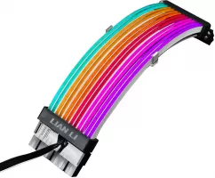 Photo de Cable rallonge d'alimentation Lian Li Strimer Plus 3x PCI-E 8 pin RGB 36cm (Blanc)