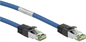 Photo de Câble réseau RJ45 Goobay catégorie 8.1 S/FTP 2m (Bleu)