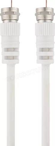 Photo de Câble Satellite Type F T'nB M/M 2m (Blanc)