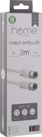 Photo de Câble Satellite Type F T'nB M/M 2m (Blanc)
