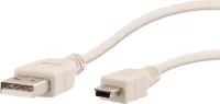 Photo de Cable T'nB USB 2.0 type A - Mini B M/M 1m (Blanc)