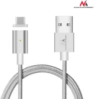 Photo de Câble USB Maclean vers USB type C avec embout magnétique (Argent)