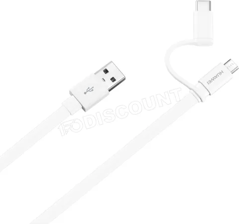 Photo de Cable USB vers micro USB Huawei 1,5m (avec adaptateur Type C)
