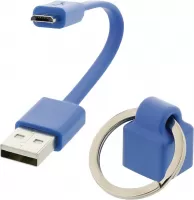 Photo de Cable Valueline format porte-clés USB 2.0 type A - Micro B M/M 10cm (Bleu)