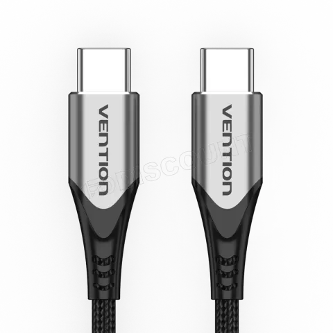 Photo de Cable Vention USB-C M/M 2m 60W (Gris)