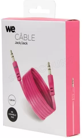 Photo de Cable We Audio Jack 3"1/2 M/M 1.5m (Rose)