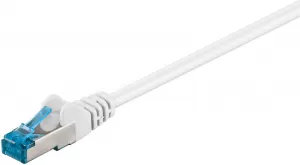 Photo de Câble/Cordon réseau Goobay RJ45 Catégorie 6A SSTP (S/FTP) Droit 7,5m (Blanc)