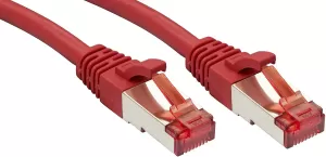 Photo de Câble/Cordon réseau Lindy RJ45 Catégorie 6E SSTP (S/FTP) Droit 50cm (Rouge)