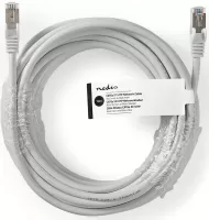 Photo de Câble/Cordon réseau Nedis RJ45 Catégorie 6A SSTP (S/FTP) Droit 1m (Gris)