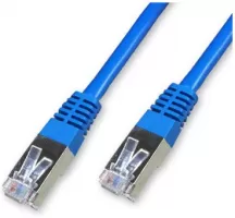 Photo de Câble/Cordon réseau RJ45 Catégorie 6 FTP (F/UTP) Droit 1m (Bleu)