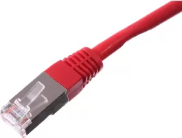 Photo de Câble/Cordon réseau RJ45 Catégorie 6 S/FTP Droit 1m (Rouge)