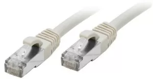 Photo de Câble/Cordon réseau RJ45 Catégorie 6A SSTP (S/FTP) Droit 1m (Gris)
