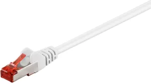 Photo de Câble/Cordon réseau RJ45 Goobay Catégorie 6 FTP (F/UTP) Droit 50cm (Blanc)