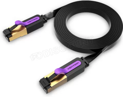 Photo de Câble/Cordon réseau RJ45 Vention Catégorie 7 S-FTP (S/FTP) Droit 1.5m (Noir)
