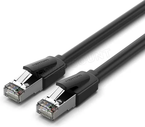 Photo de Câble/Cordon réseau RJ45 Vention Catégorie 8 SFTP (S/FTP) Droit 3m (Noir)