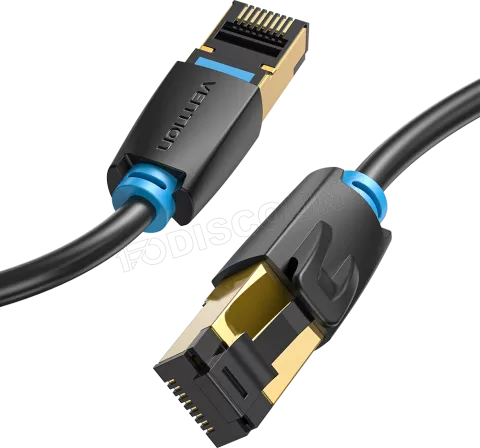 Photo de Câble/Cordon réseau RJ45 Vention Catégorie 8 SSTP (S/FTP) 5m (Noir)