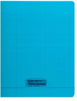 Photo de Cahier Calligraphe Grands Carreaux 48 pages 90gr Couverture Polypro (17x22 cm)(Bleu)