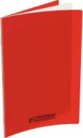 Photo de Cahier Conquérant Classique Grands Carreaux 48 pages 90gr Couverture polypro (24x32cm) (rouge)