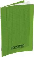 Photo de Cahier Conquérant Classique Grands Carreaux 48 pages 90gr Couverture polypro (24x32cm) (Vert)